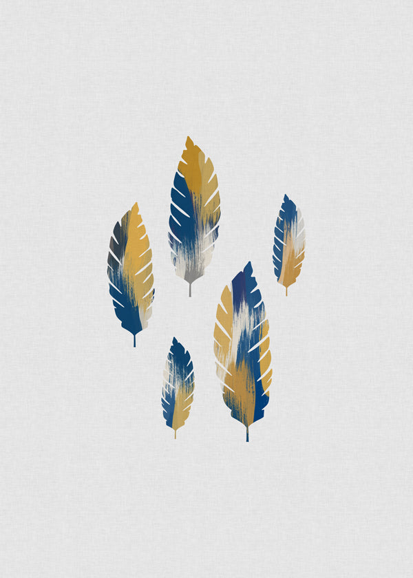 Leaves Blue & Yellow