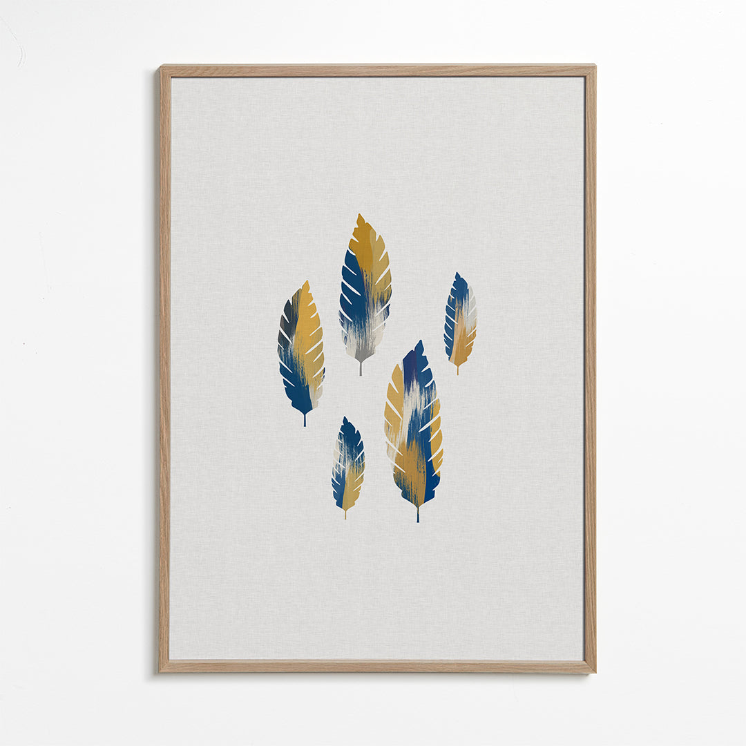 Leaves Blue & Yellow
