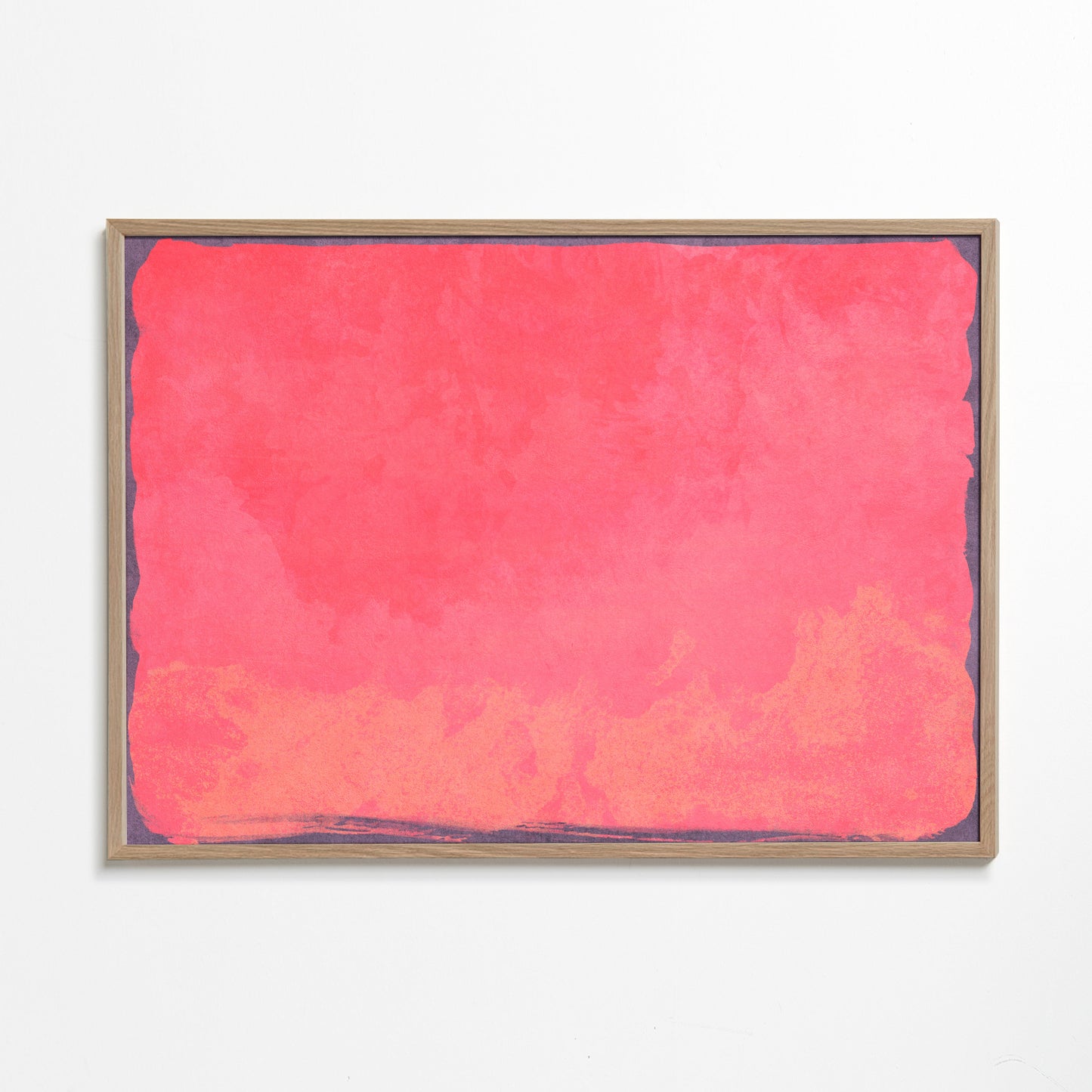 Minimal Abstract Fuschia Colorfield Painting 01