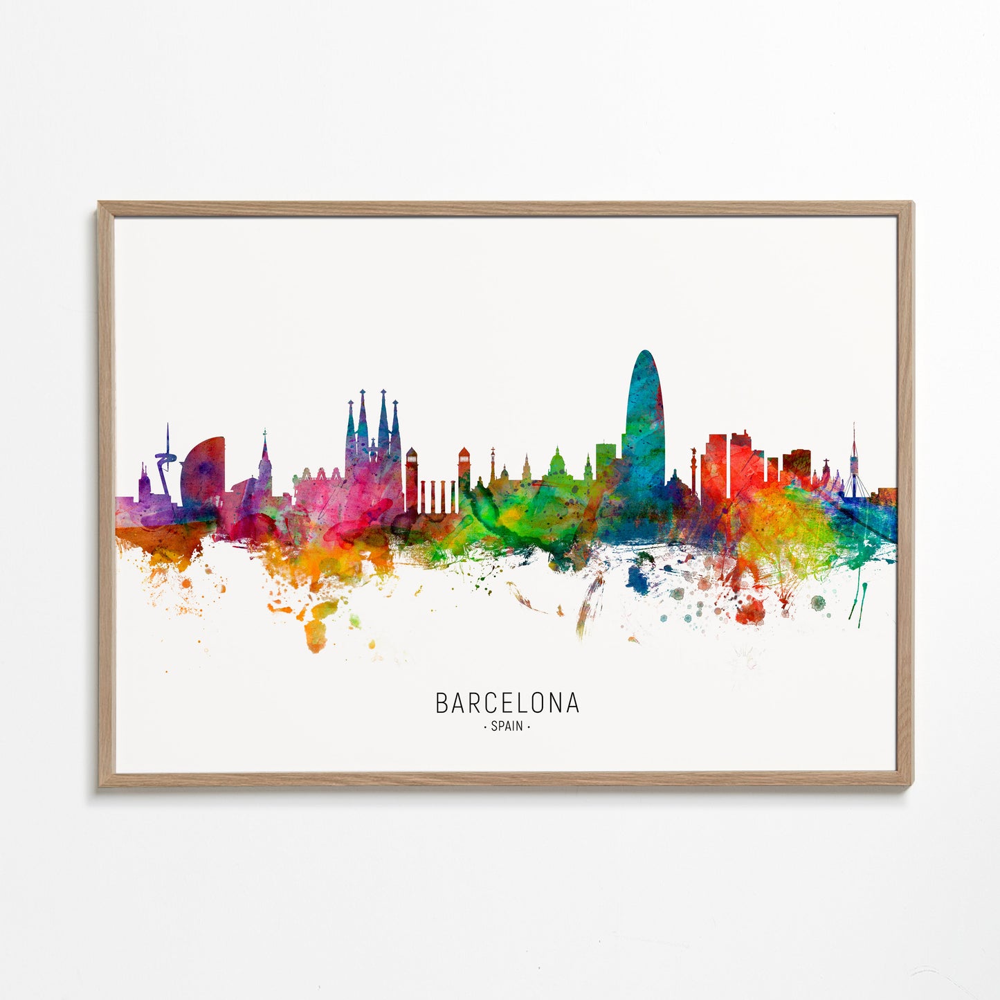 Barcelona Skyline multicolor