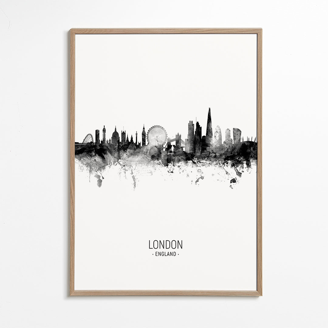 London Skyline en blanco y negro