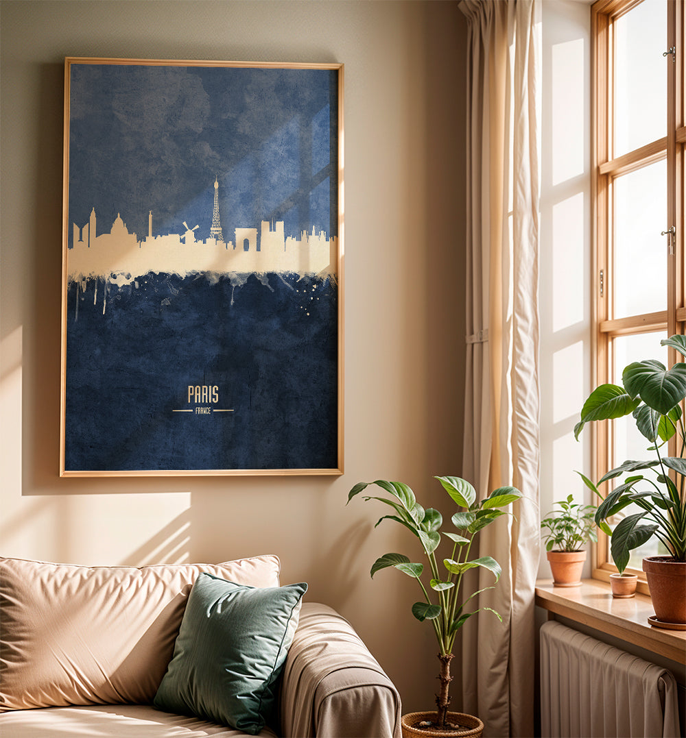 Paris Skyline Azul