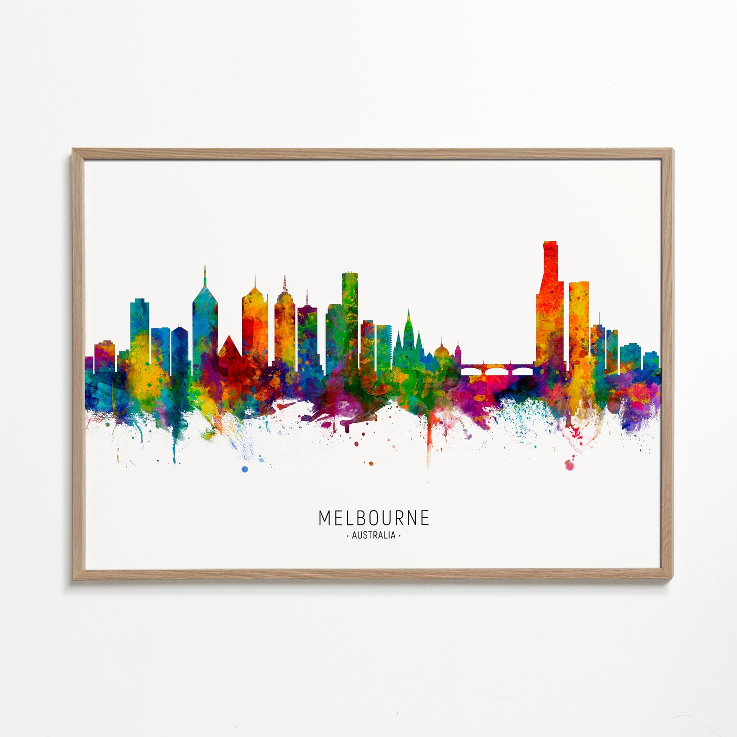 Melbourne Skyline multicolor