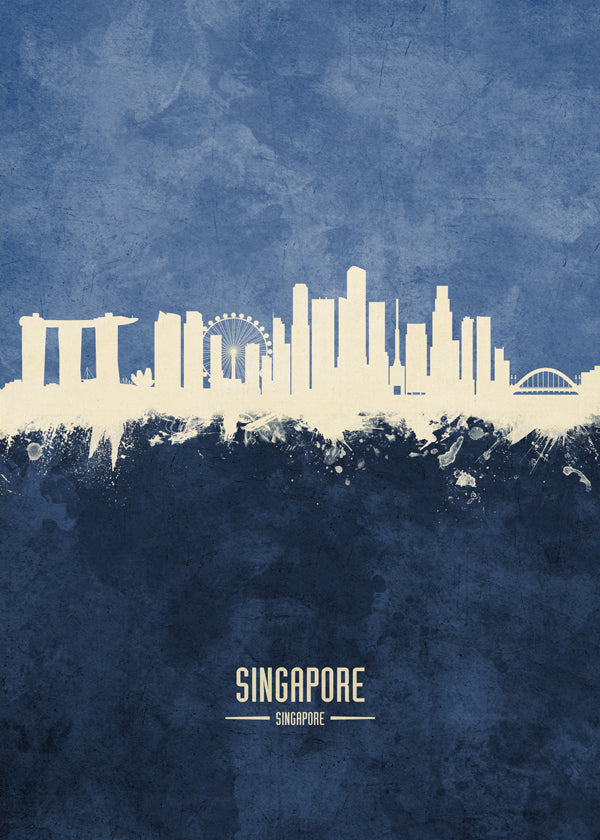 Singapore Skyline azul