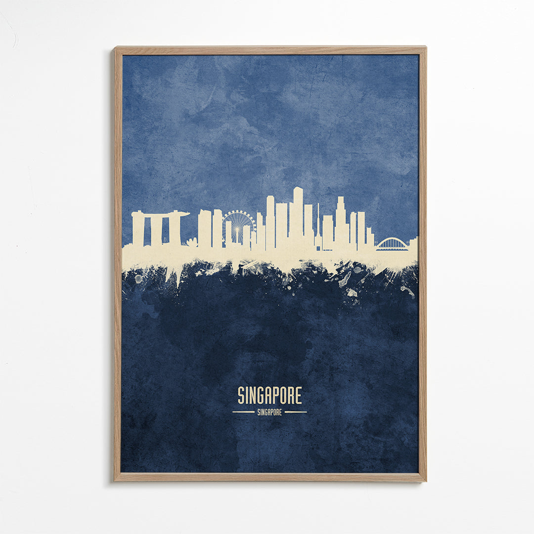 Singapore Skyline azul