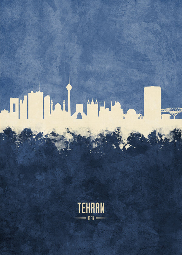 Tehran Skyline azul
