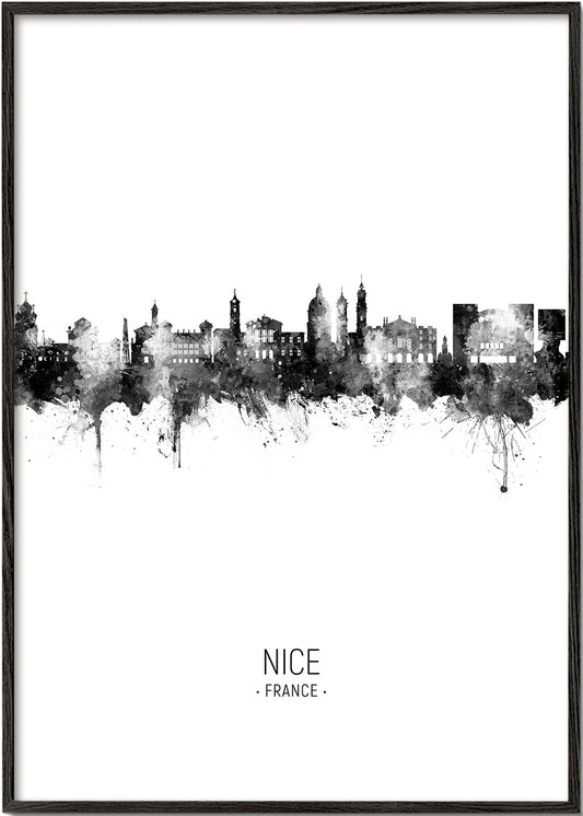 Nice Skyline blanco y negro