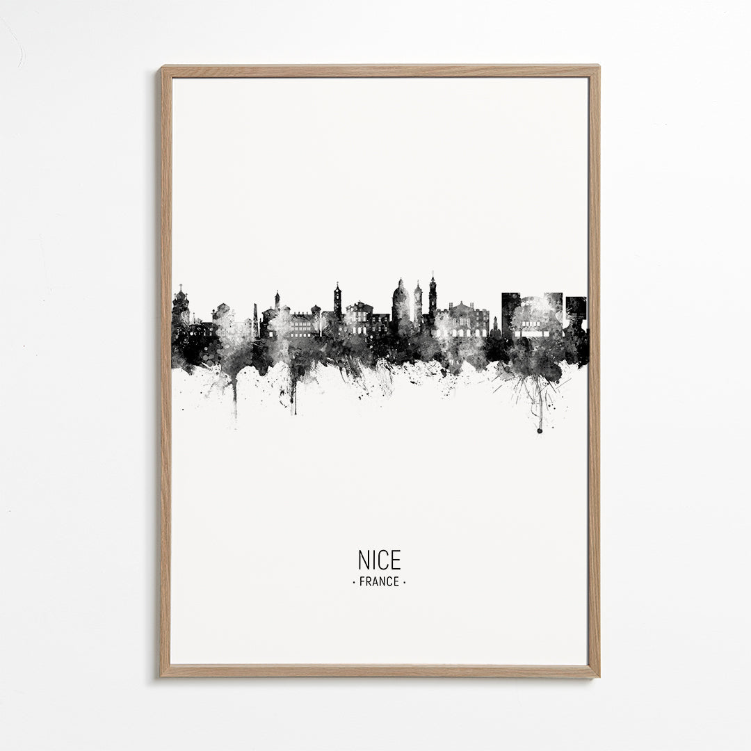 Nice Skyline blanco y negro