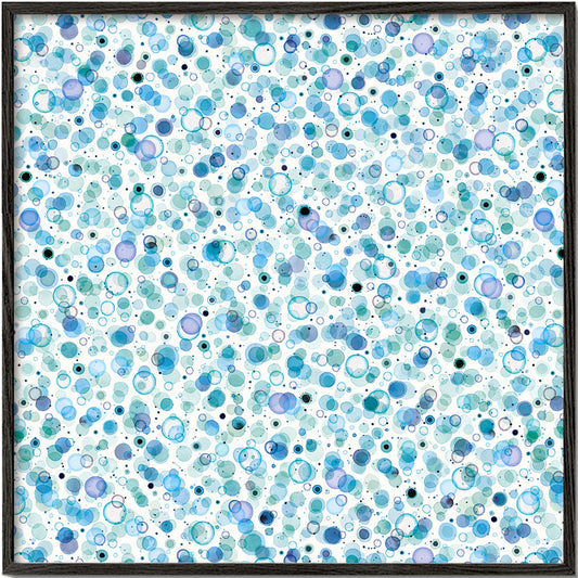 Cosmic Bubbles Blue Cuadrado