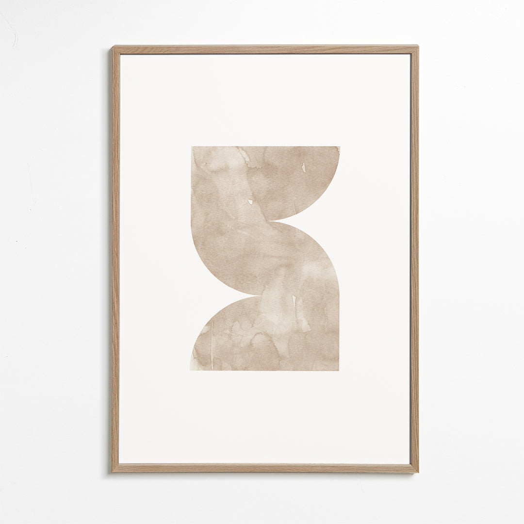 Watercolor shapes Nº2 - beige tones