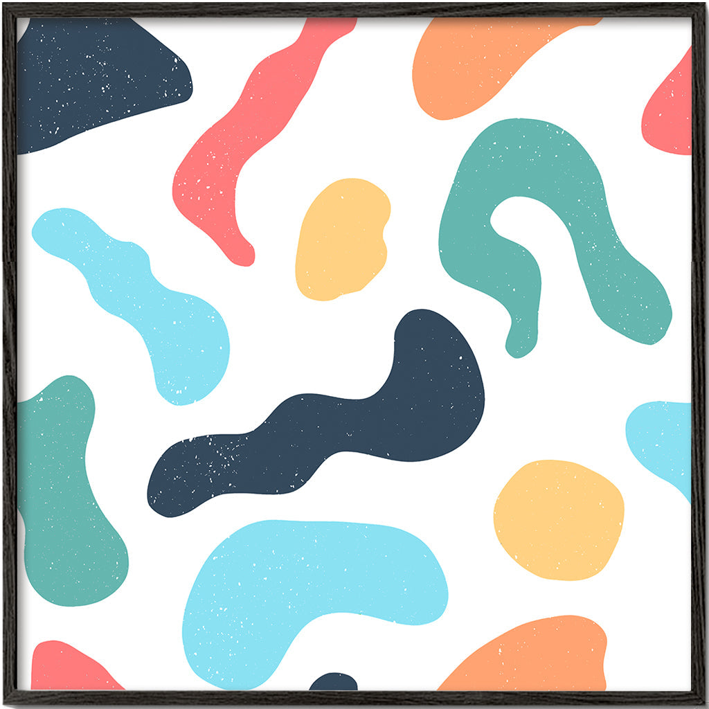 Abstract Organic Memphis Shapes Green Cuadradas 2