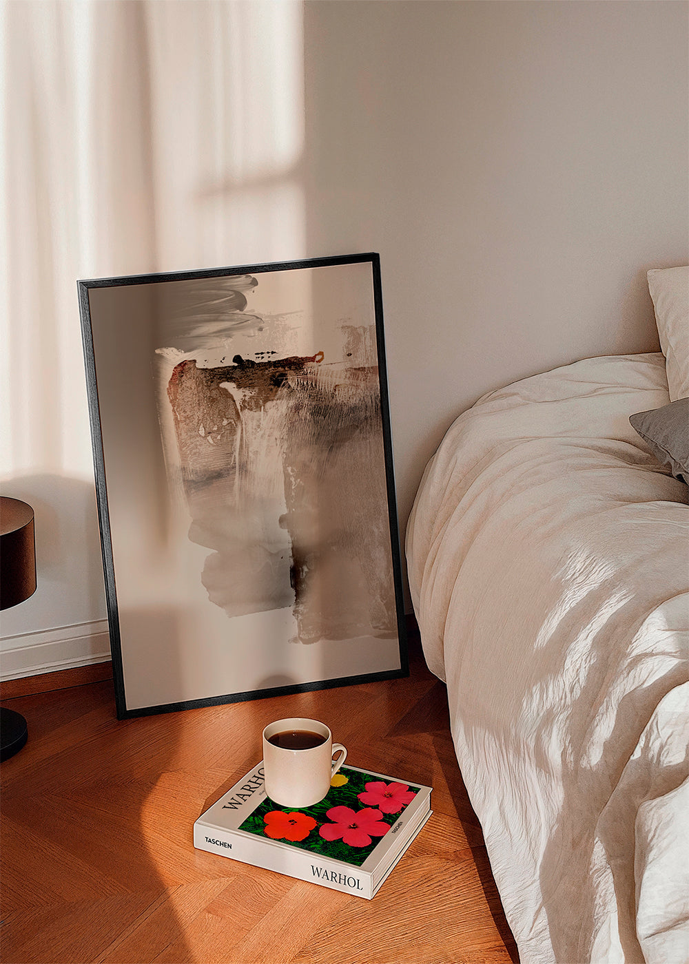 Brown Organic Marks In Beige Space