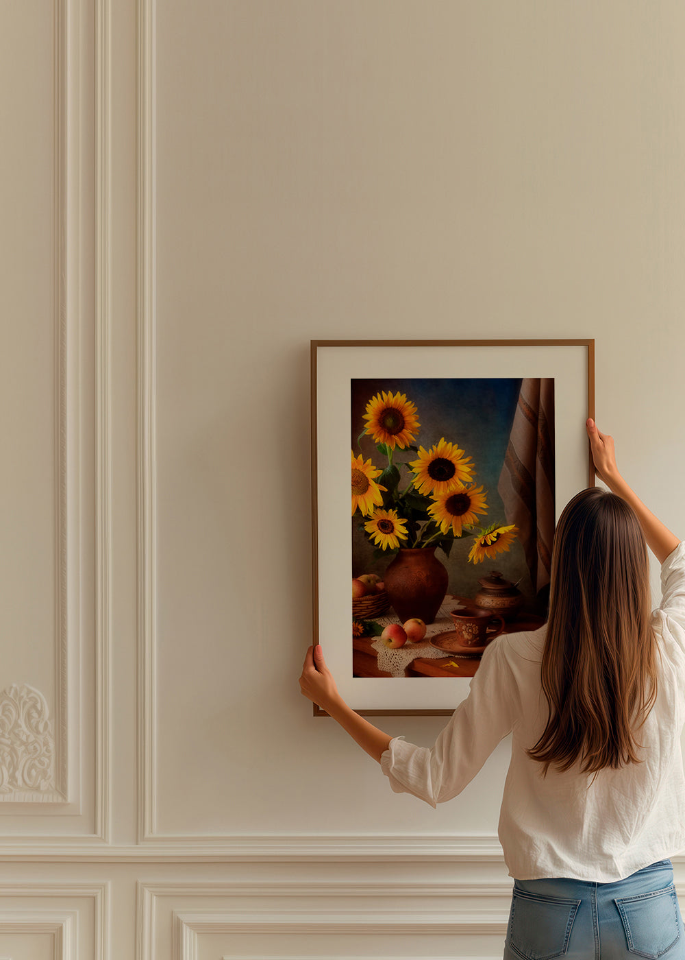 Still life with sunflowers and apples - Tatyana Skorokhod (Татьяна