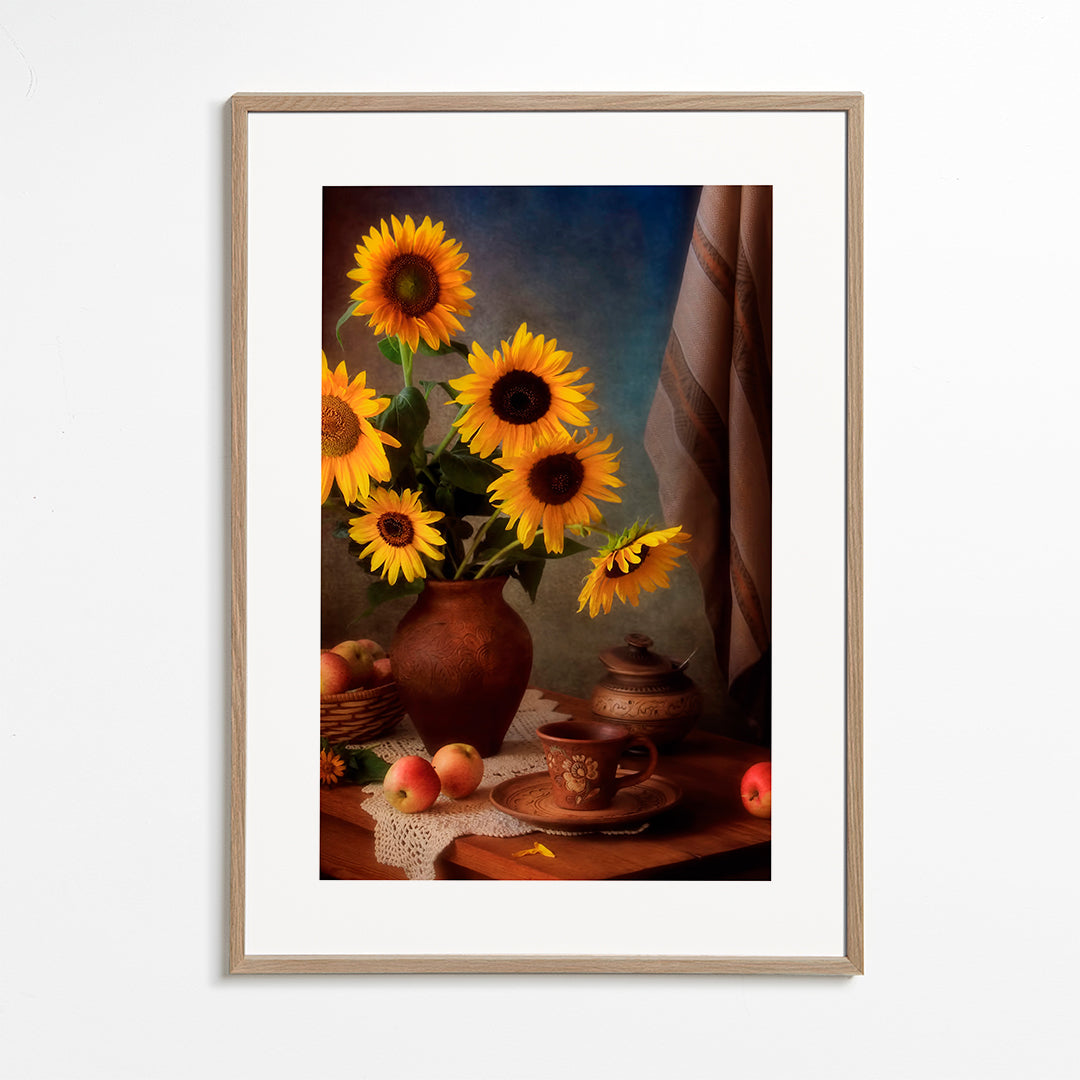 Still life with sunflowers and apples - Tatyana Skorokhod (Татьяна