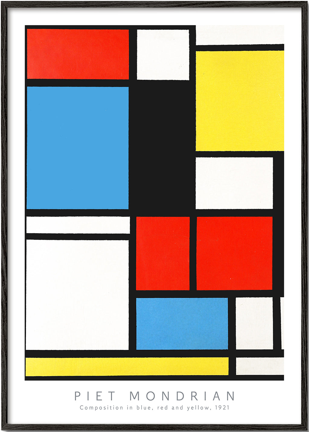 Complete Mondrian　Piet Mondrian Cuadro geométrico Mondrian en colores primarios | Cuadros modernos