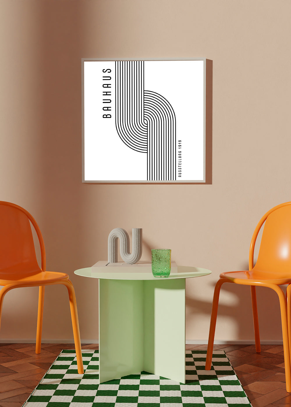BAUHAUS AUSSTELLUNG Exhibition Poster 1919 - Square