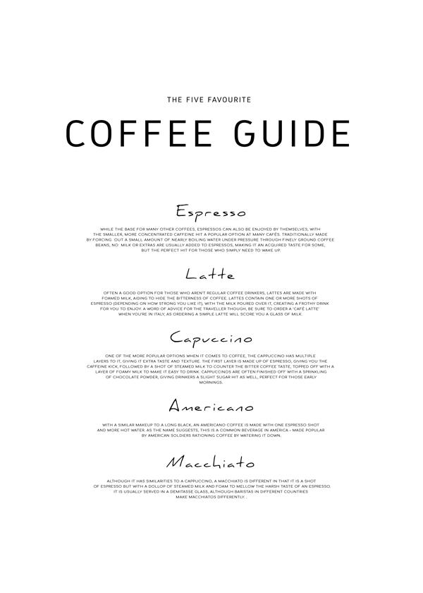 Coffee guide