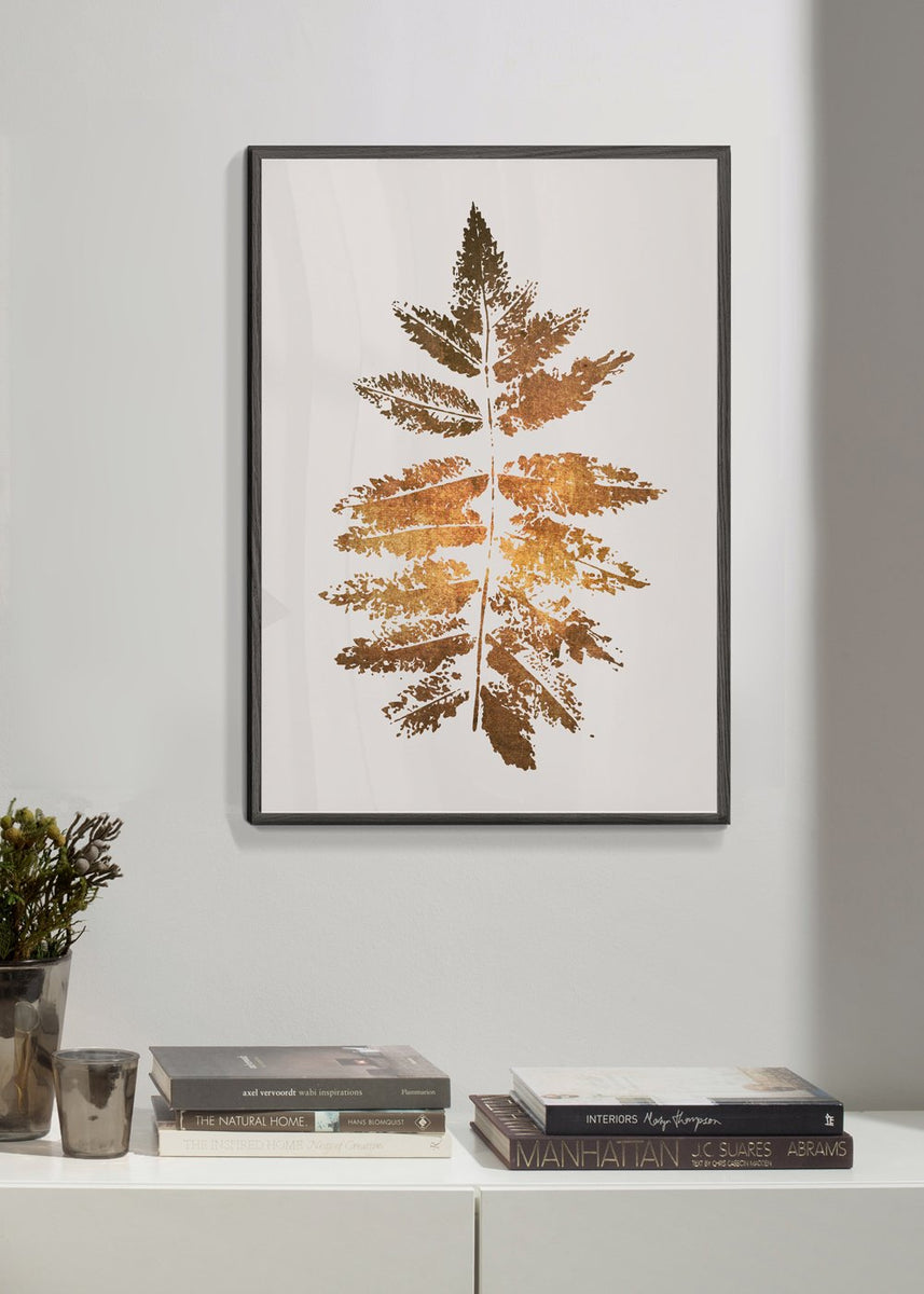 Cuadro sin marco Wood art ml-leaves block colour 02 42 x 30 cm
