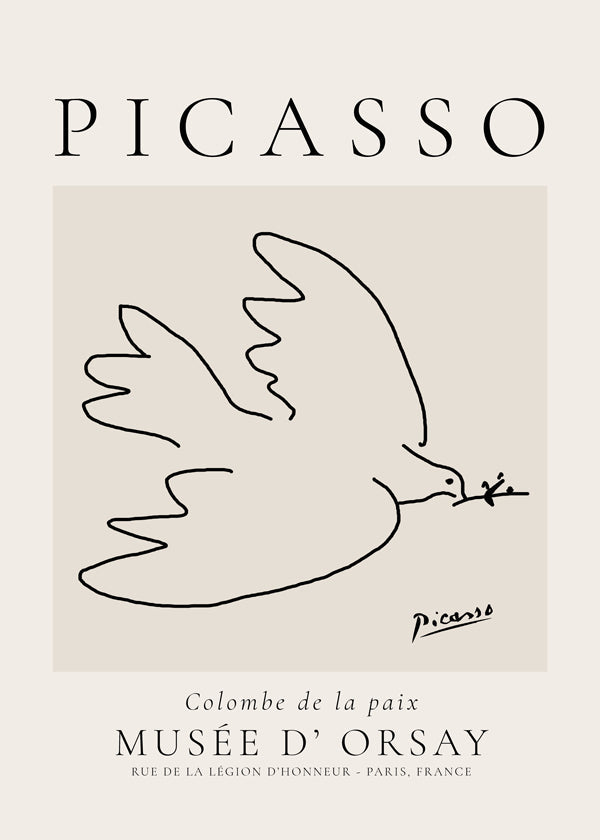 Pablo Picasso Animals Drawings Dove La colombe de paix