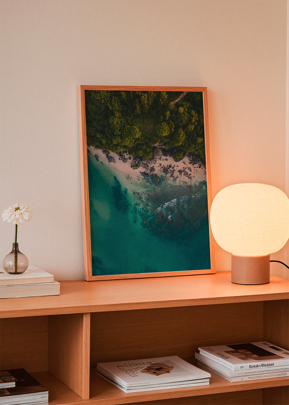 Rocky seaside airview