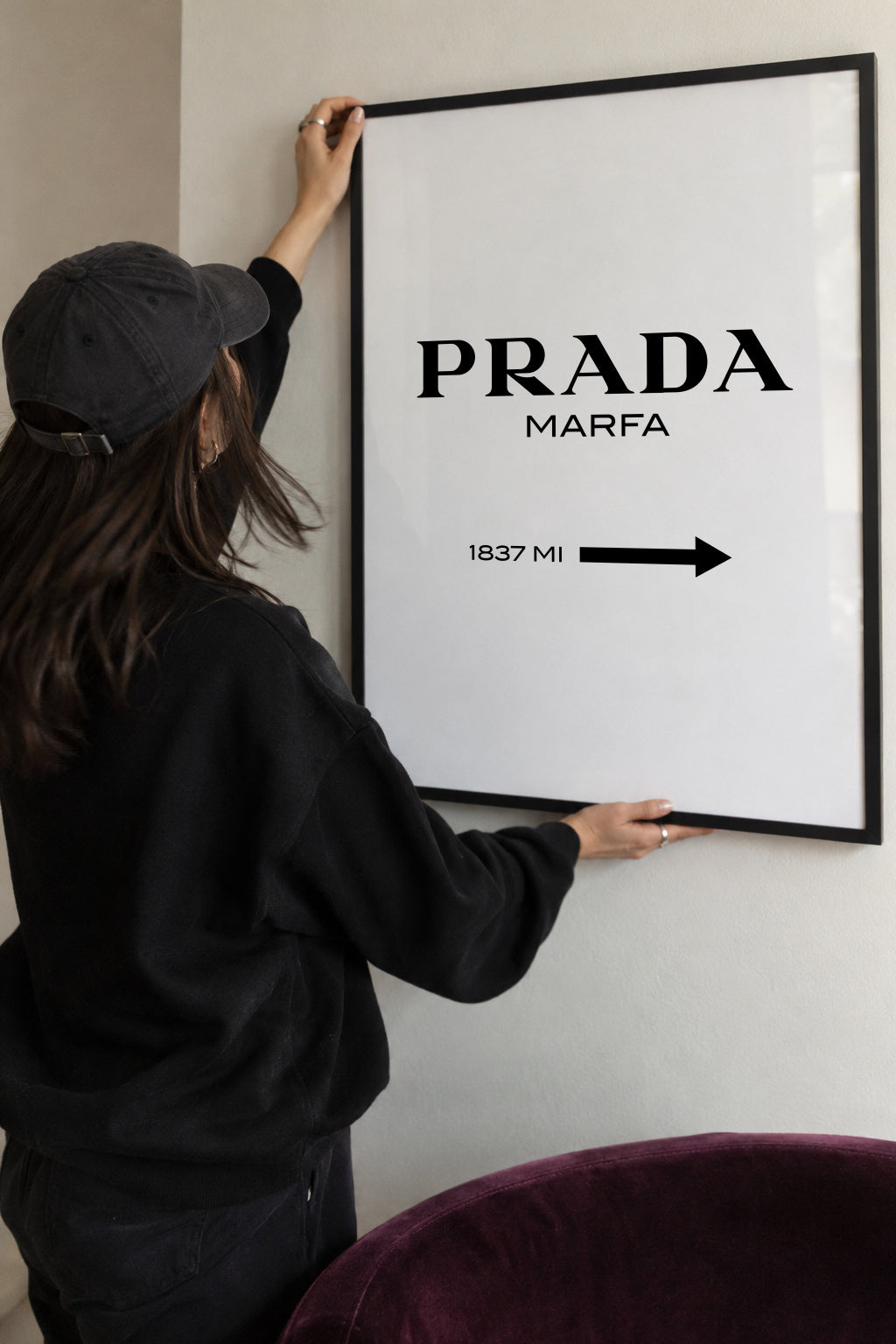 Prada Marfa - Framed poster detail
