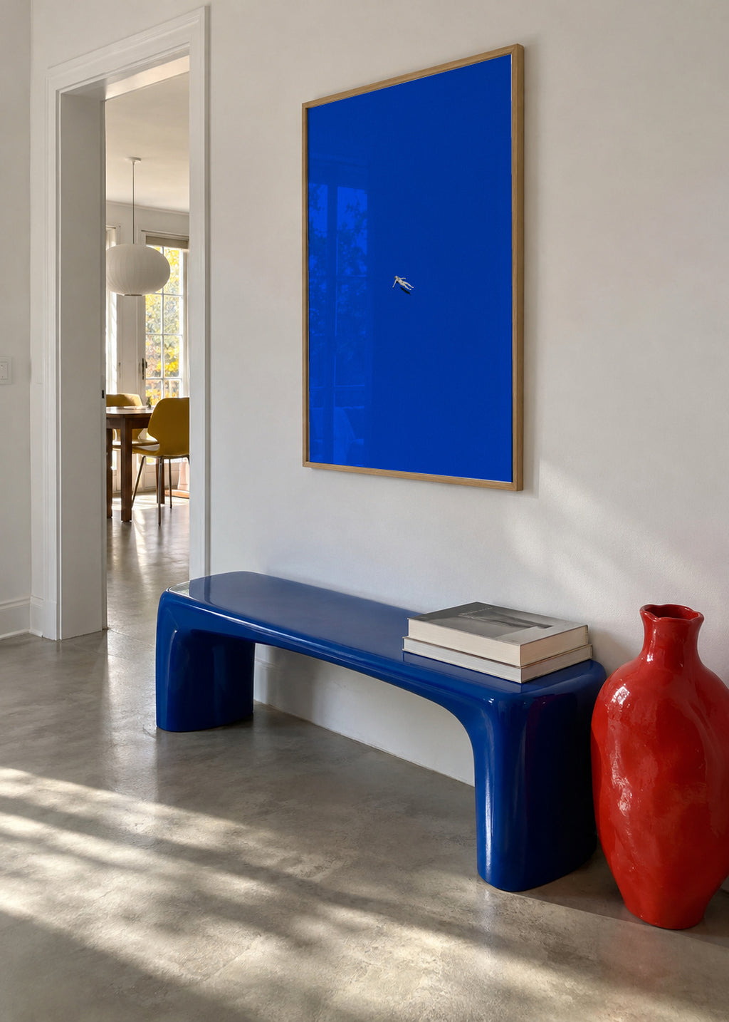 No stress - Framed poster in an interior