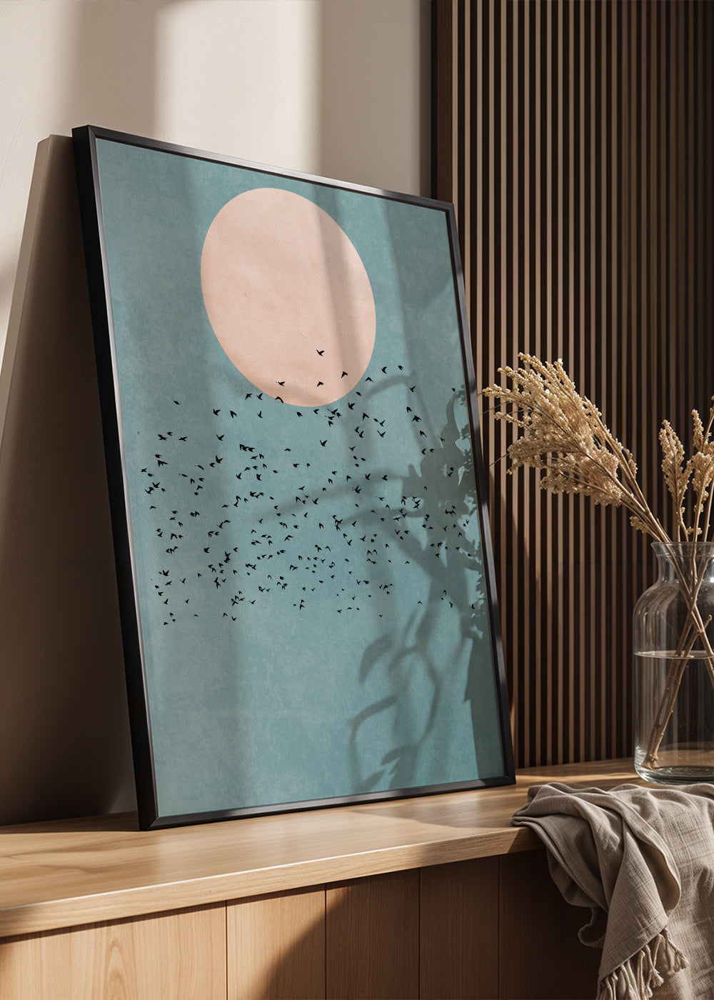 Fly away - Framed poster in an interior