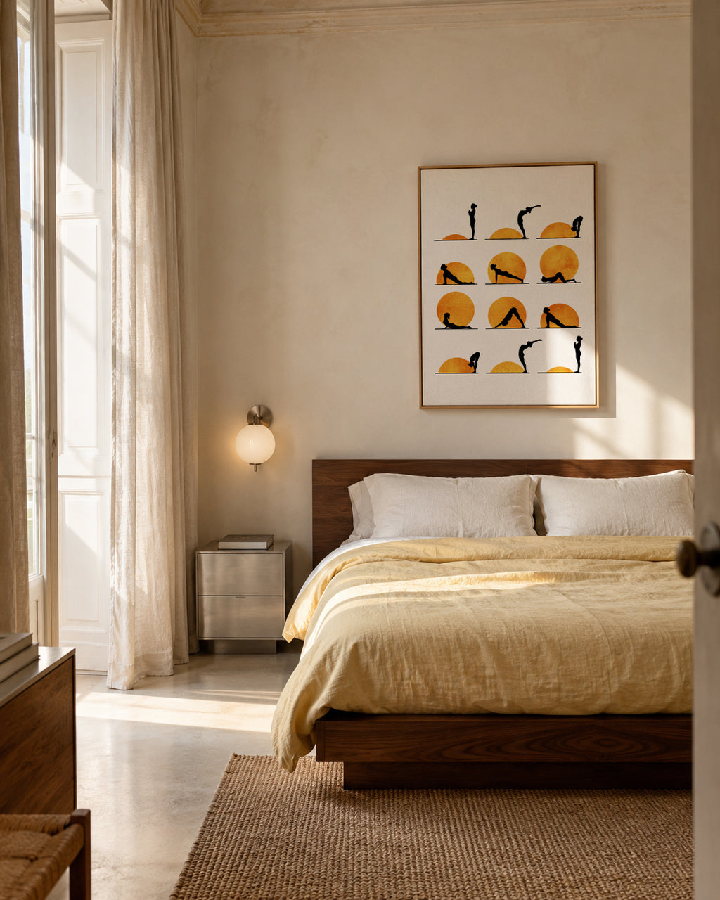 Yoga - Framed canvas in an interior