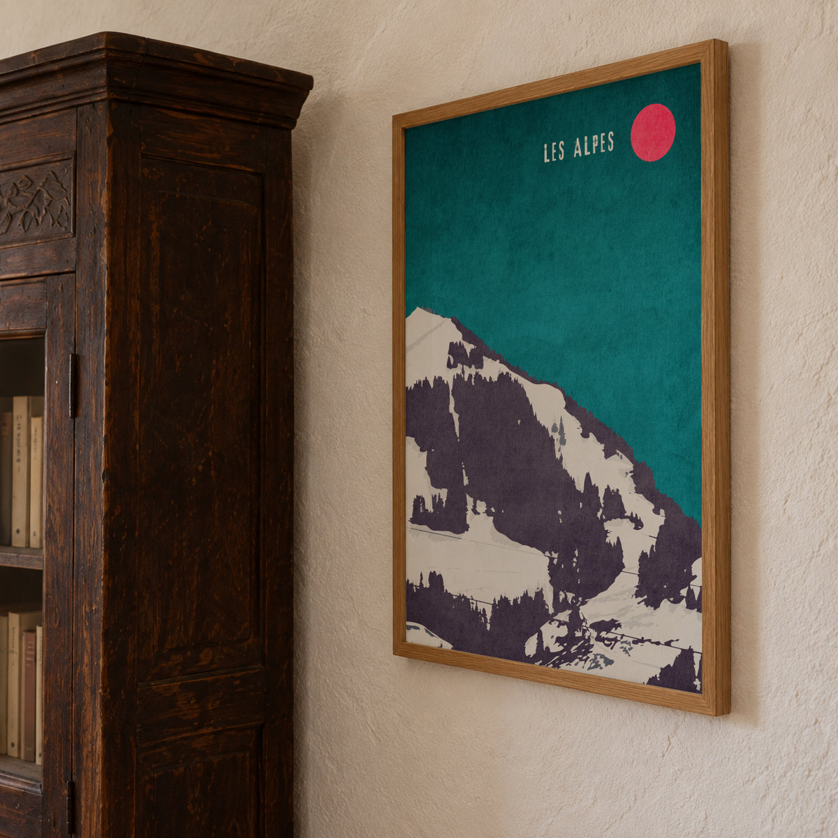 Les Alpes - Framed poster detail