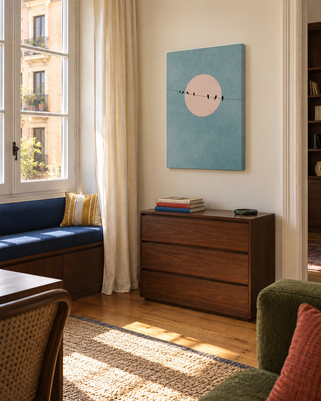 The Beauty Of Silence - Unframed canvas in an interior