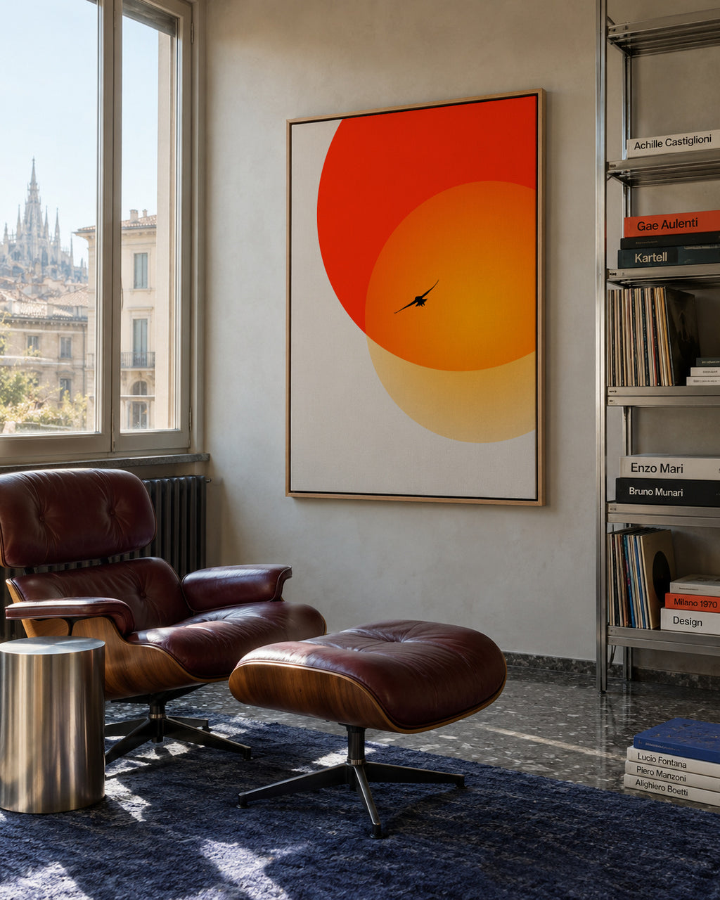 Heat of the night - Framed canvas in an interior
