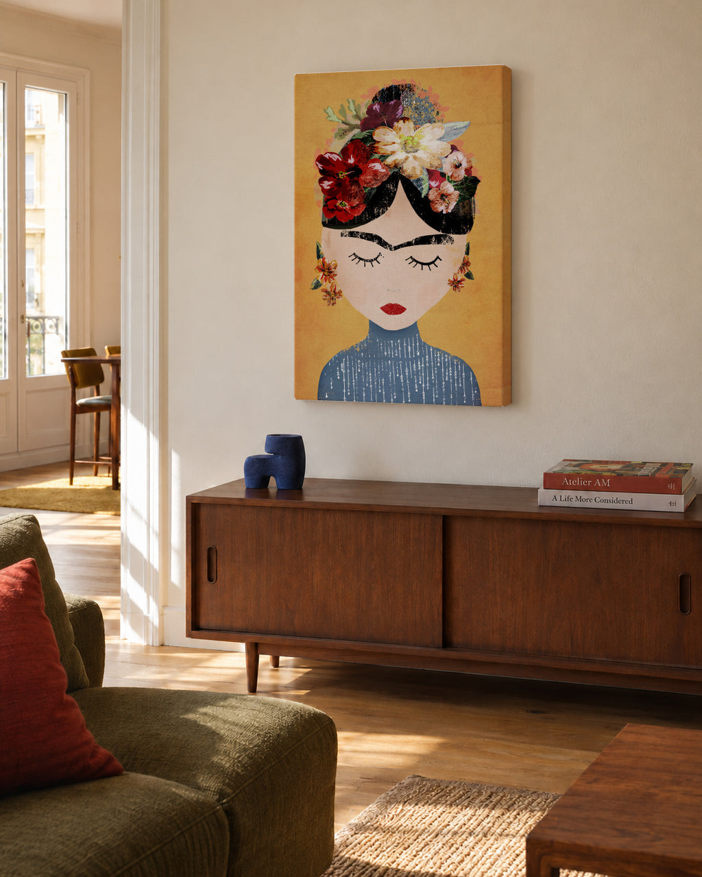 Frida - Unframed canvas in an interior
