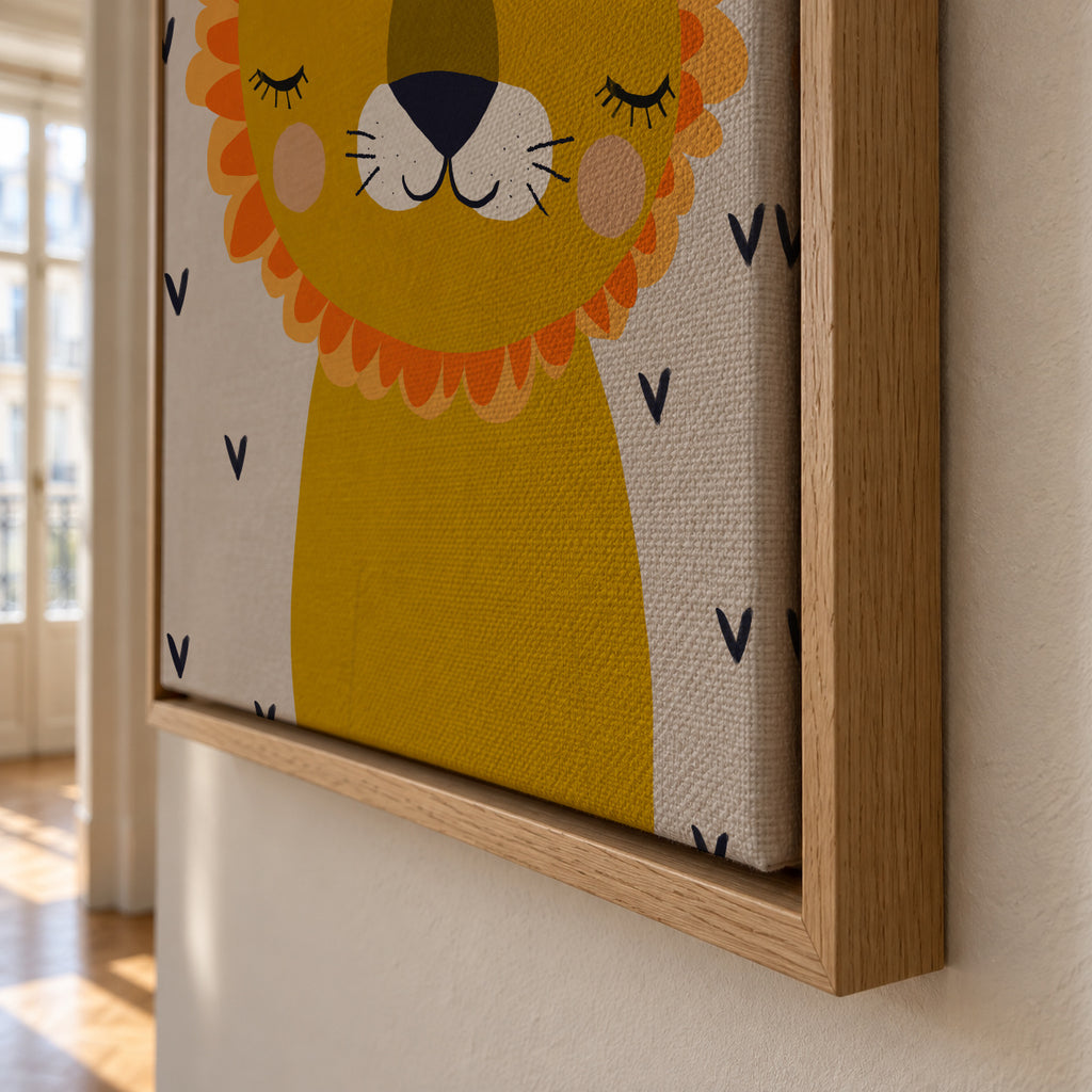 Little lion - Framed canvas detail