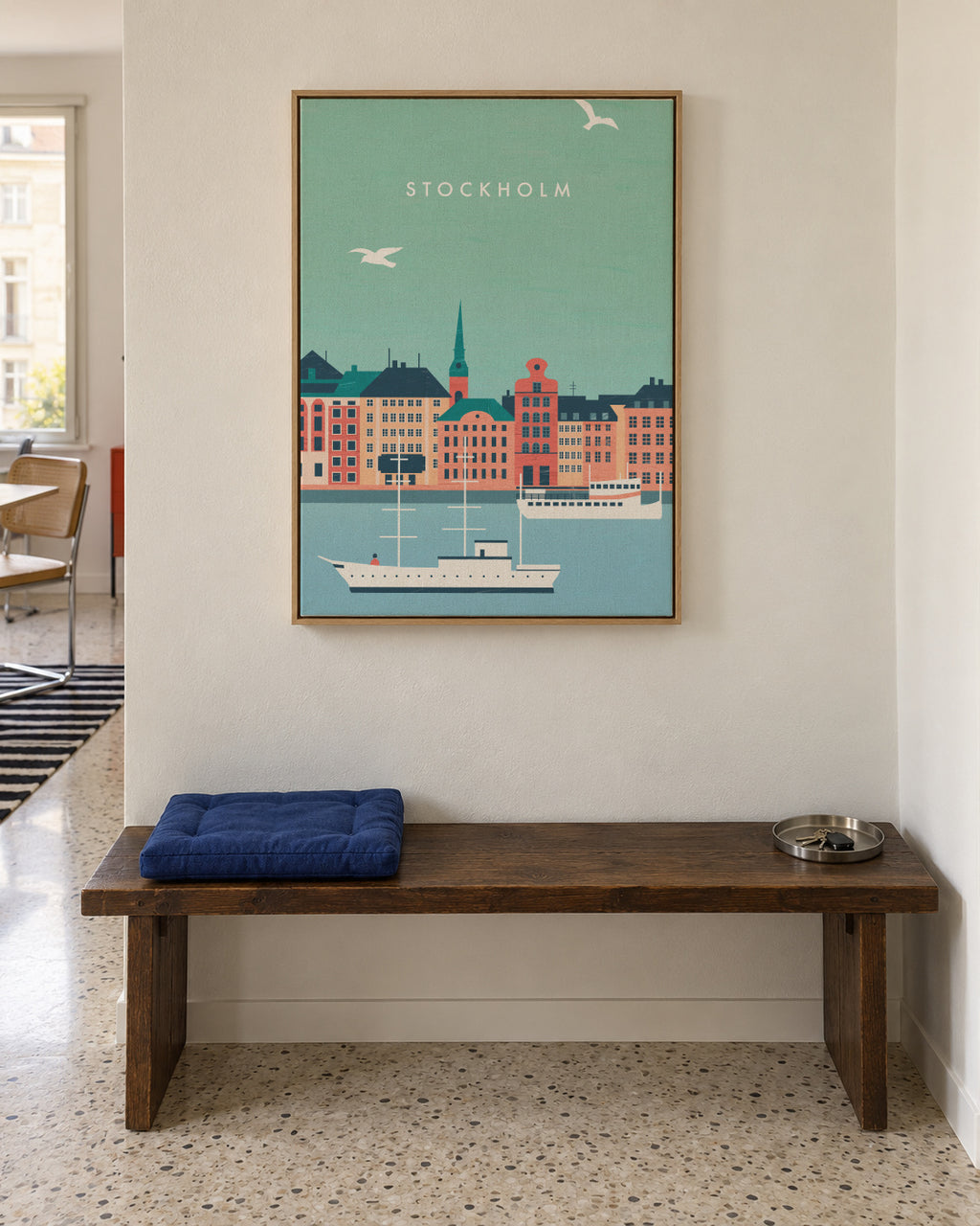 Stockholm - Framed canvas in an interior