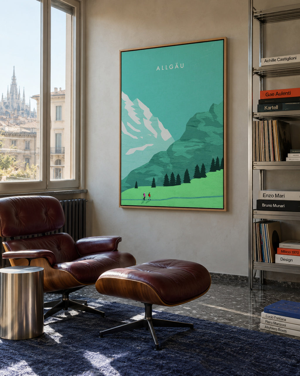 Allgäu - Framed canvas in an interior