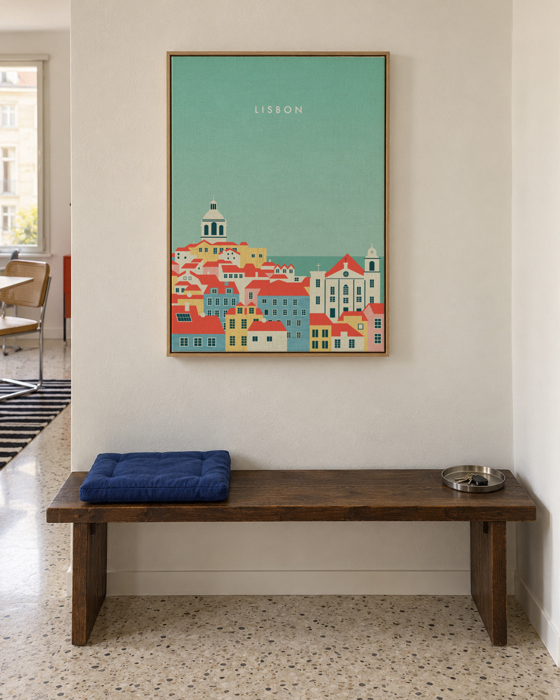Lisbon - Framed canvas in an interior