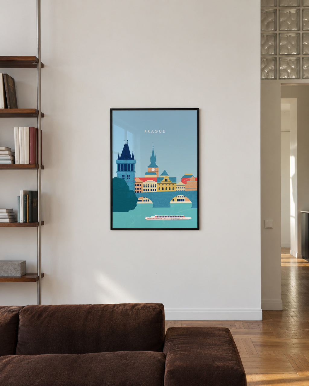 Prague - Framed poster in an interior