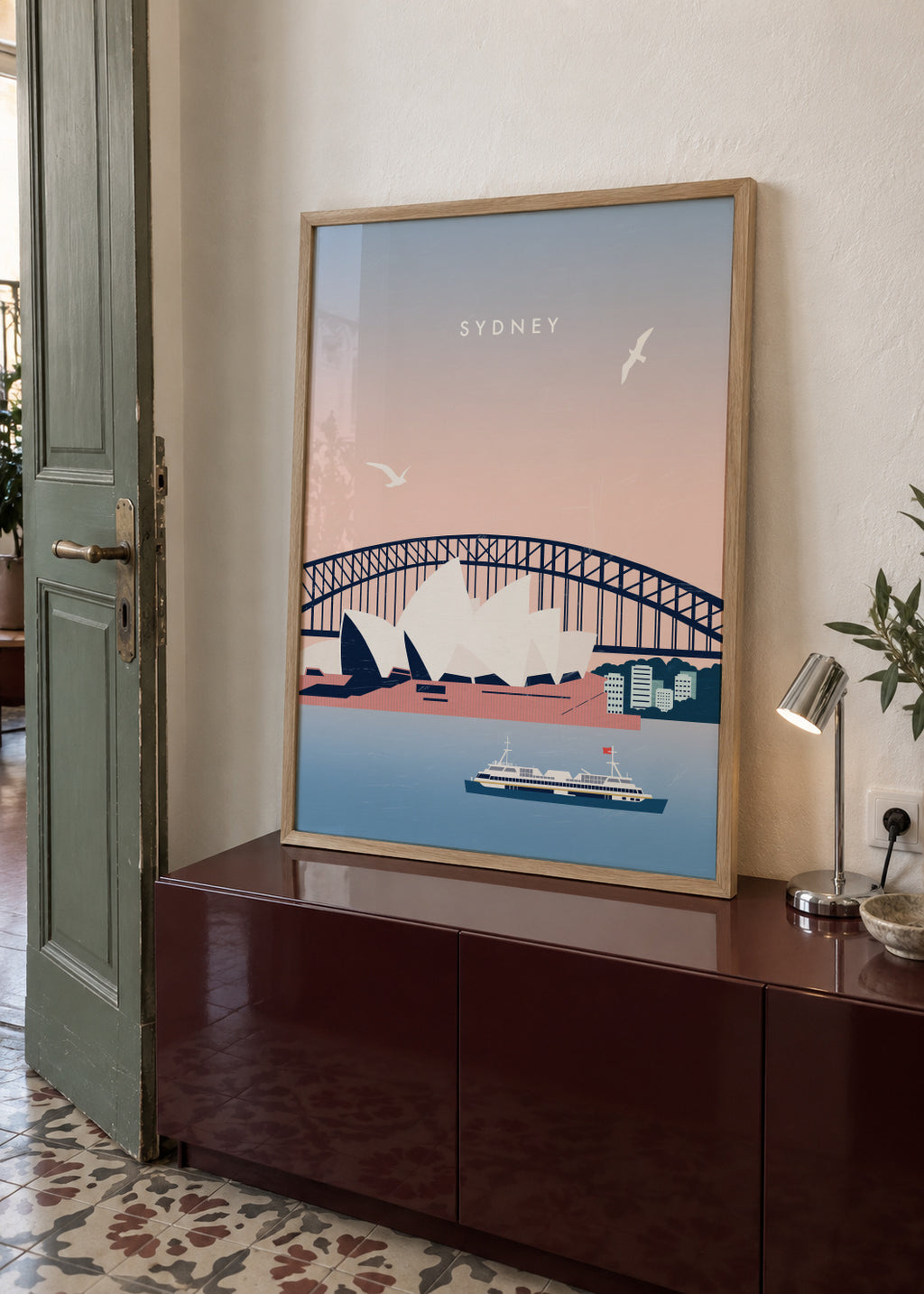 Sydney - Framed poster in an interior