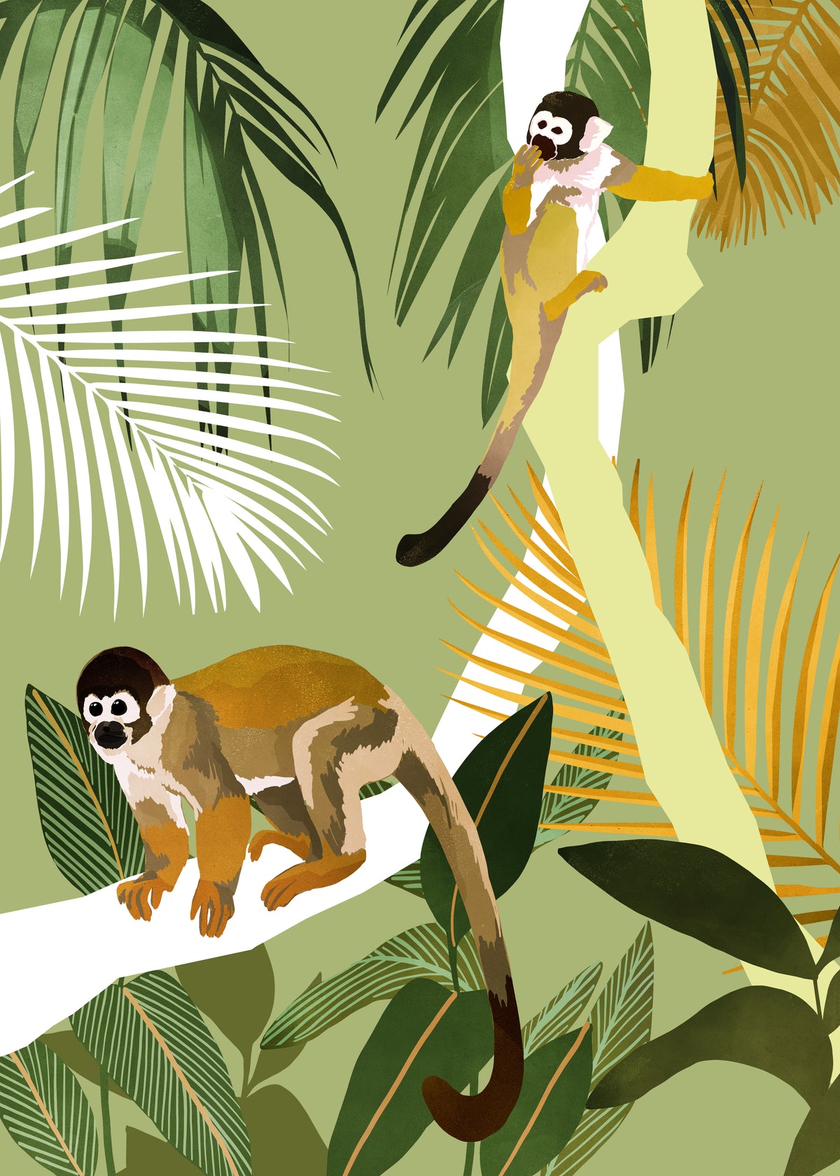 Monkey Friends - Unframed art print