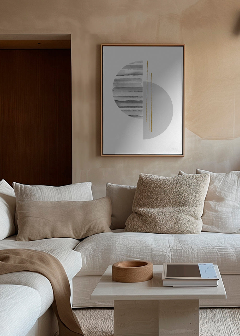 Horizontal lines with gold