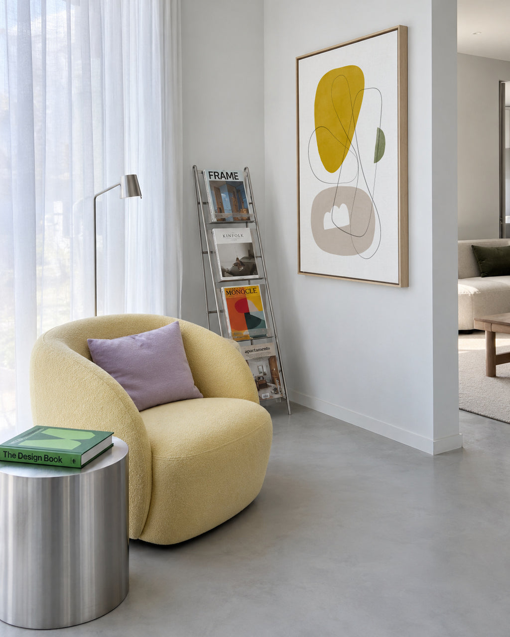 Abstract N3 - Framed canvas in an interior