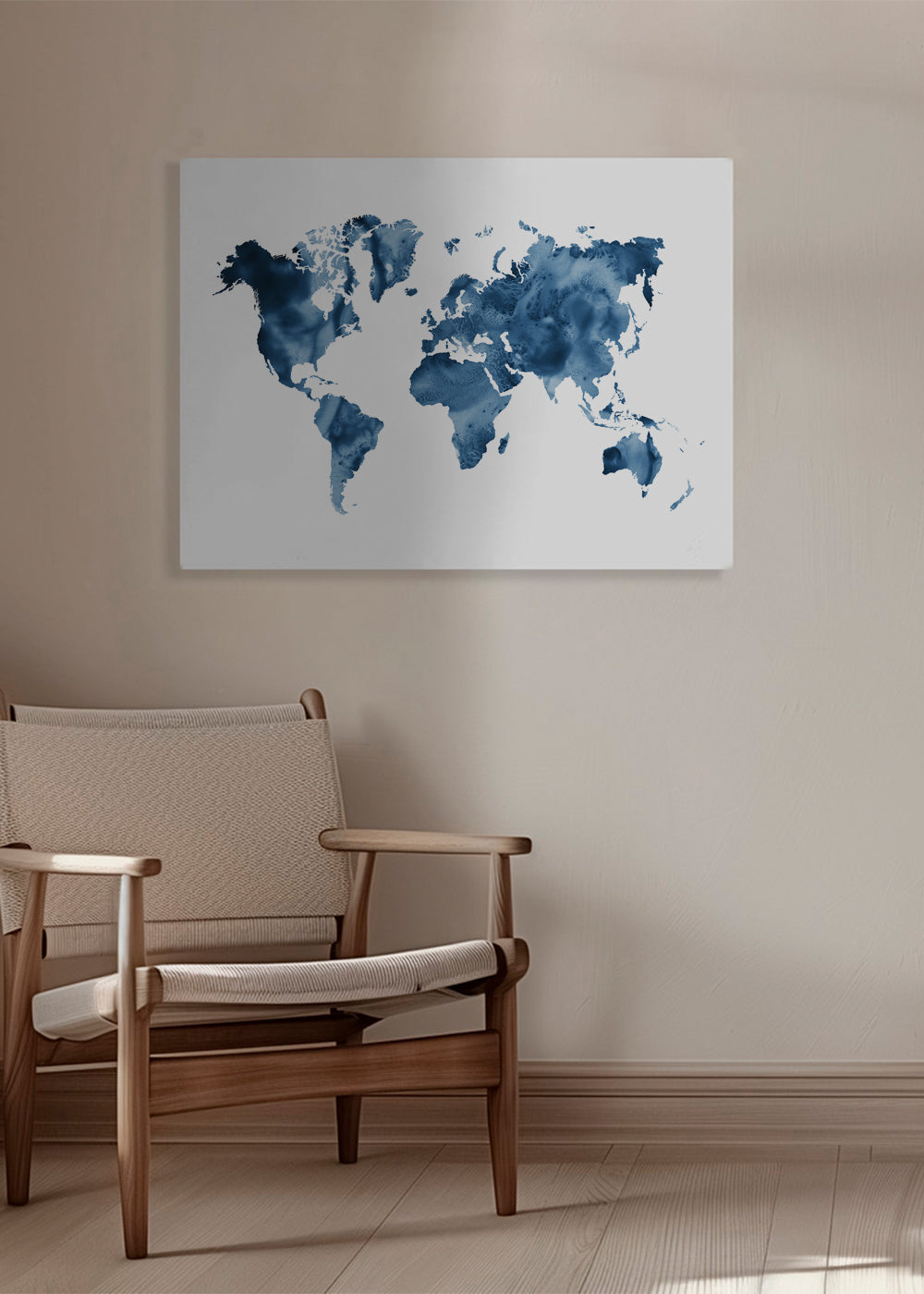 Indigo Blue World Map