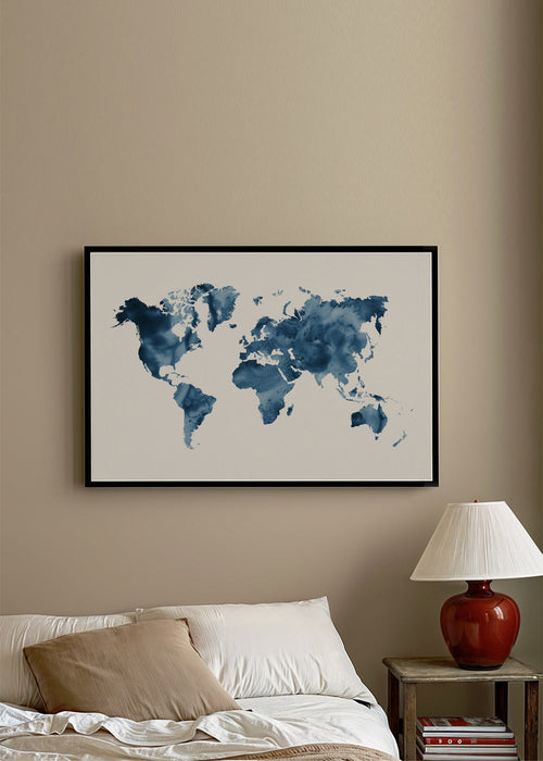 Indigo Blue World Map