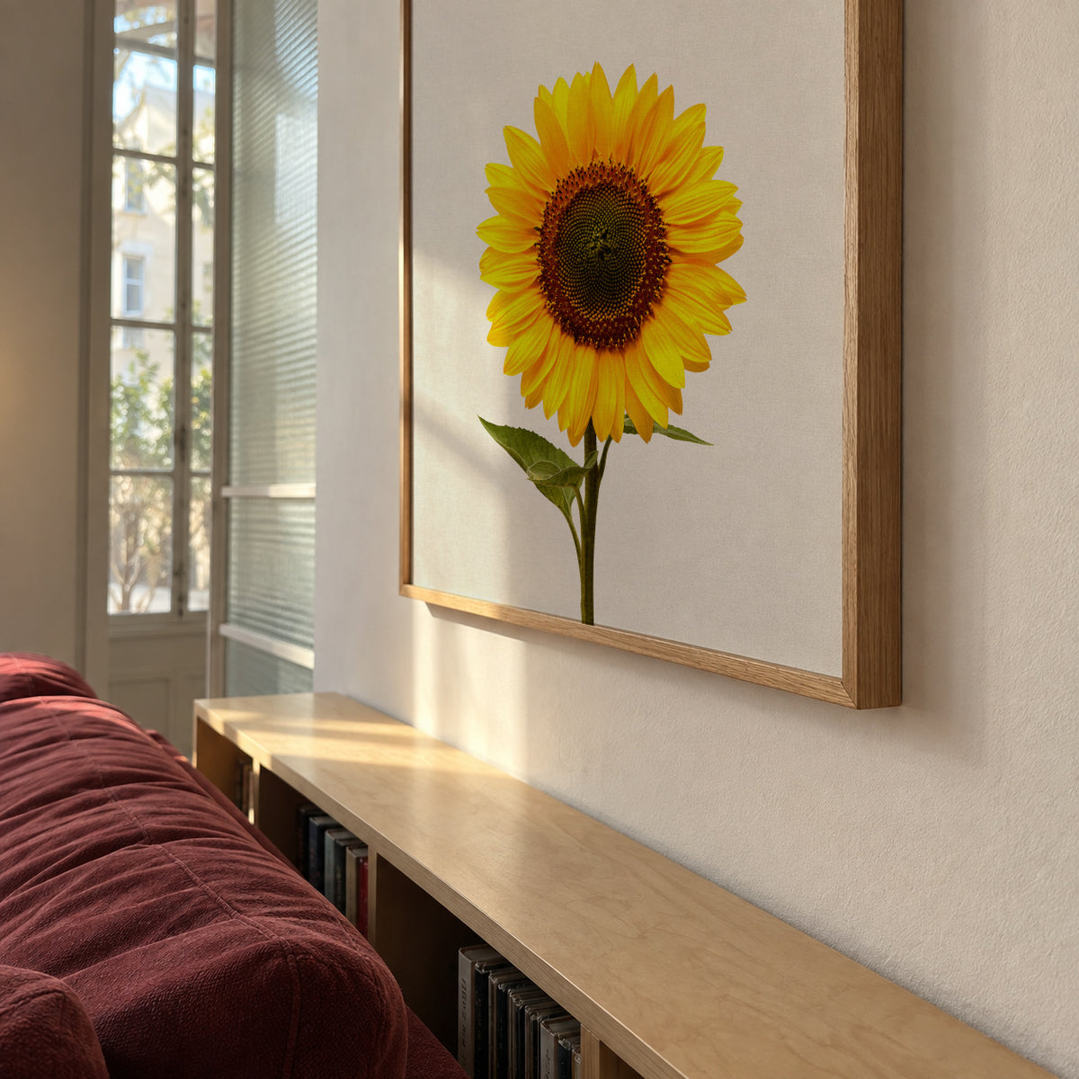 Sunflower still life - Framed poster in an interior
