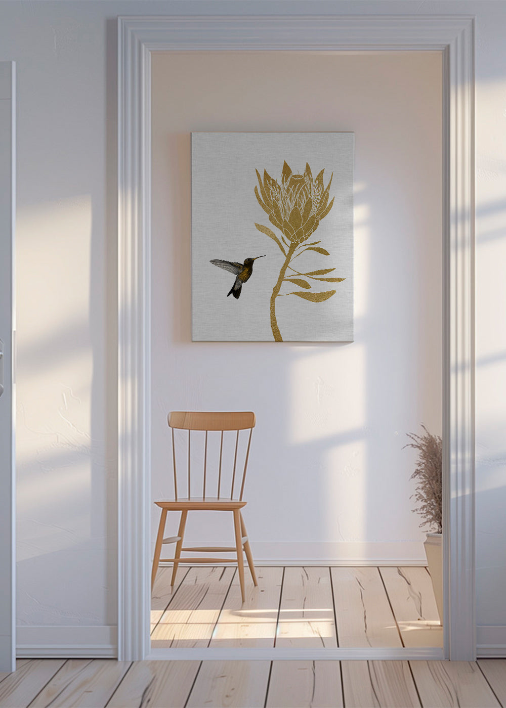 Hummingbird & Flower I