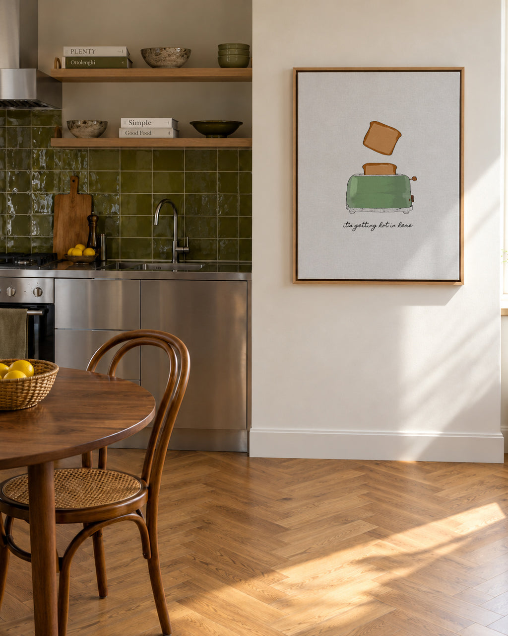It's getting hot in here - Framed canvas in an interior