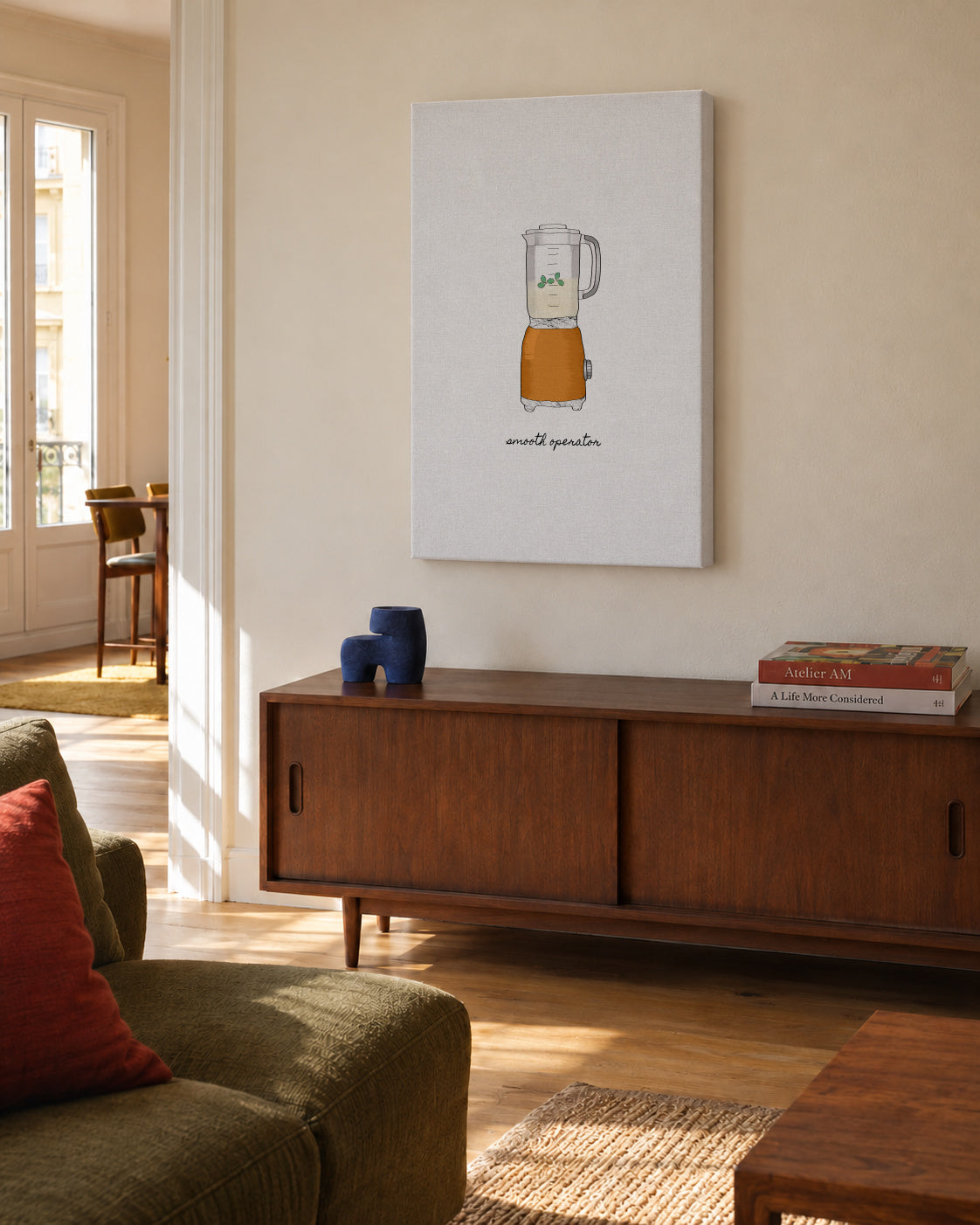 Smooth operator - Unframed canvas in an interior