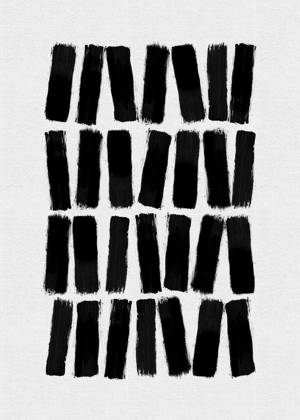 Black Brush Strokes - Unframed art print