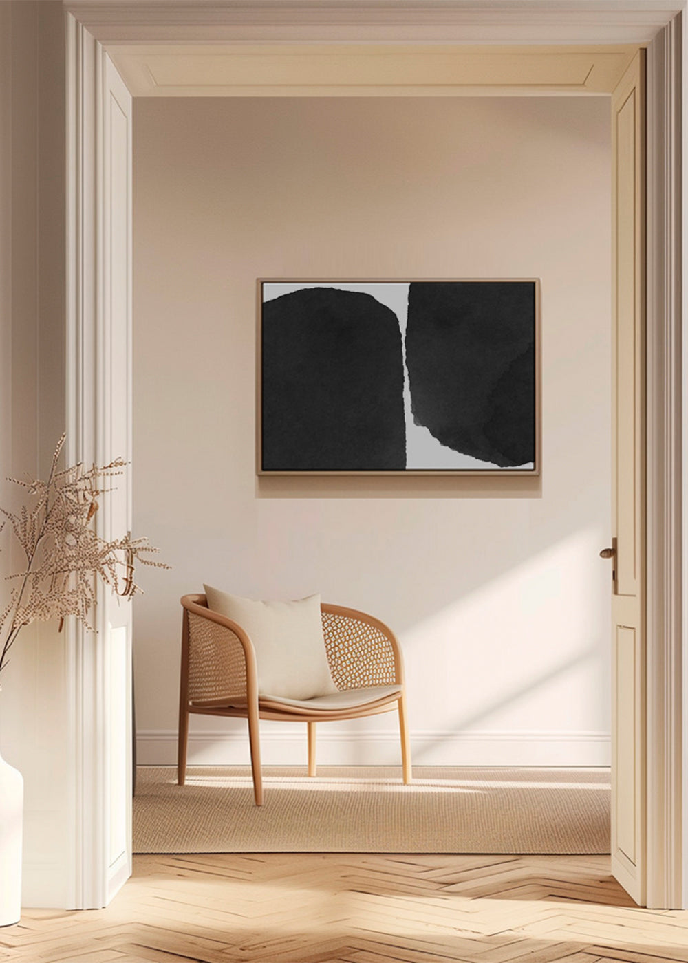 Minimal black and white abstract 01