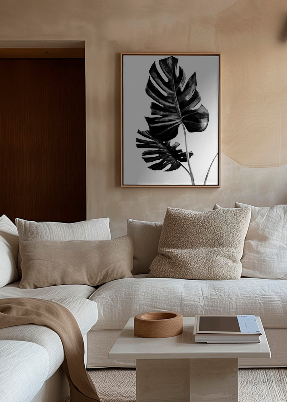 Monstera Black and White 01